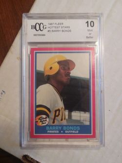 Beckett grading 10 gem mint! Barry Bonds rookie card
