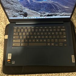 Lenovo - IdeaPad Slim 3 Chromebook Laptop - 14" Full HD Touchscreen Laptop - MediaTek Kompanio  - 4GB Memory - 64GB eMMC - Abyss Blue