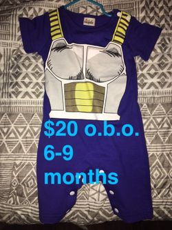 New Dragon Ball Z onesie/costume size 6-9month