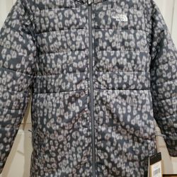 The North Face Girls' Printed Reversible Mossbud Swirl Parka Jacket XL (18)