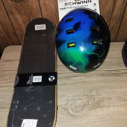 Schwinn Helmet And Skateboard 