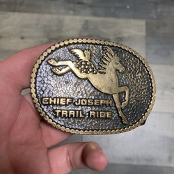 ApHC Chief Joseph Trail Ride APPALOOSA Bronze Cowboy Western Belt Buckle