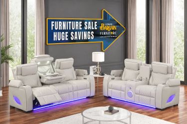 Luxury Power Reclining Living Room Set