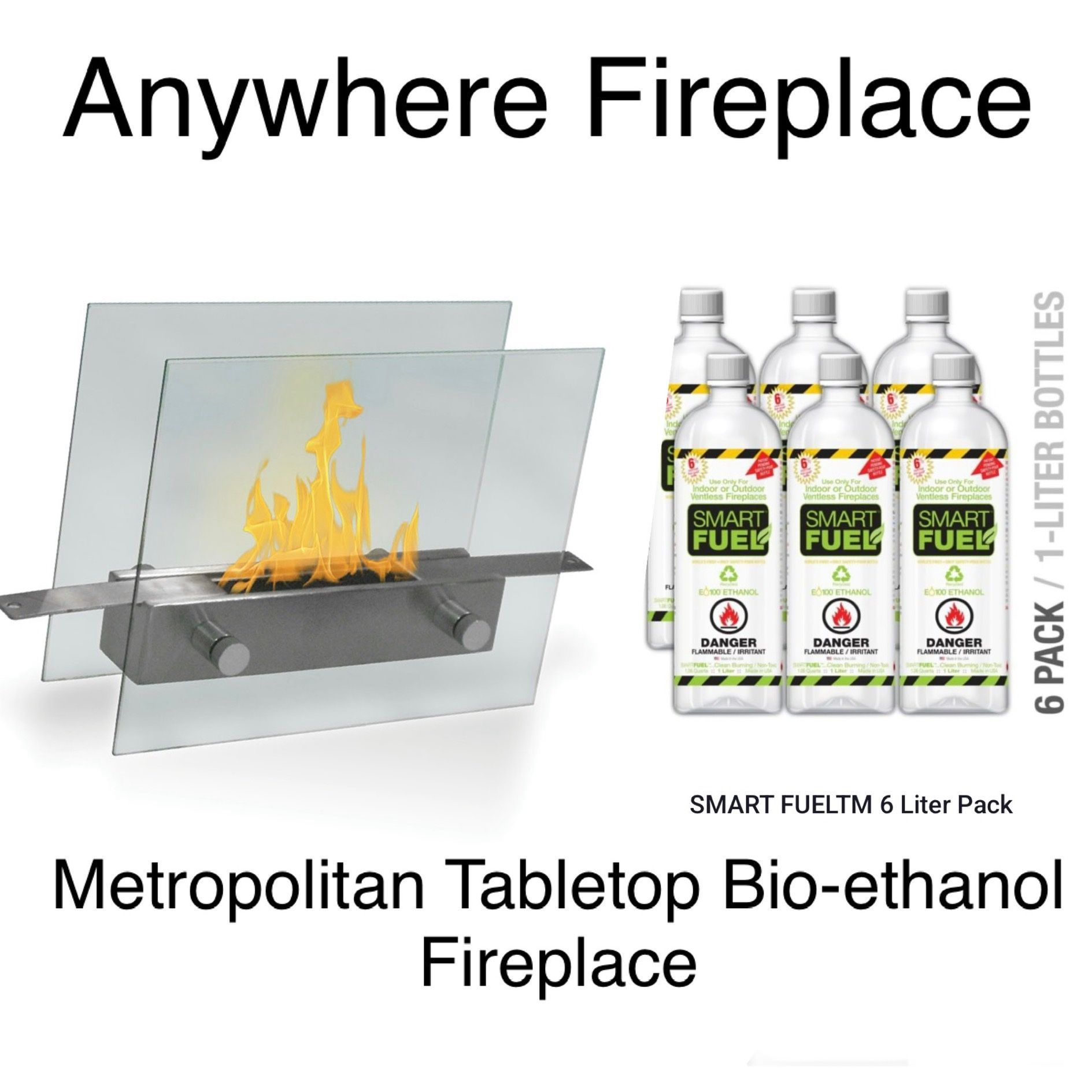 Anywhere FirePlace Metropolitan Tabletop Bio-ethanol