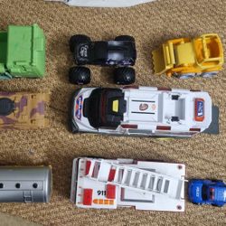 Kids Toys Vehicle Lot- Trucks, Tank Etc