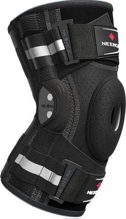 NEENCA Professional Knee Brace for Knee Pain, Hinged Knee Support with Patented X-Strap Fixing System, Strong Stability for Pain Relief, Arthritis, Me