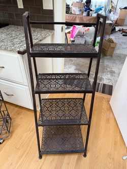 4-Tier Metal Decorative Shelf