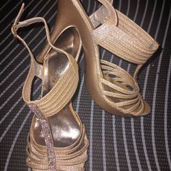 Rose Gold Stilleto Heels Size 7.5