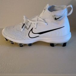 Nike Alpha Huarache NXT Mid MCS Baseball Cleats White/Black Size 11.5