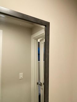 Large Floor or Wall Mirror 24"x72" Can be Hung Vertical y or Horizontally Dark Gray Modern Fray