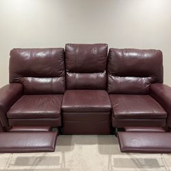 Reclining Leather Couch