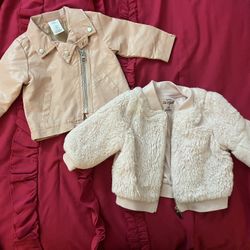 Baby Girls 3-6 Months Pink Faux Jackets 