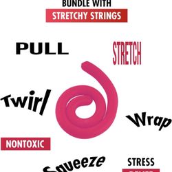 Autism/Sensory Toys – 5 Pc Set Bundle Stretchy String Fidget Toys Timer for Stress Relief and Anxiety Relief Great for ADHD Autism ADD 
