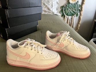 Nike Air Force 1 "White/Pink Foam/Elemental Pink" Preschool Girls' Shoe