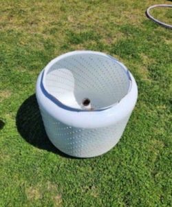 White ceramic fire pit