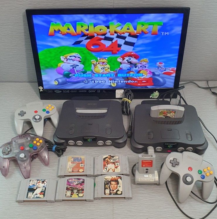 Nintendo 64 Console and Games Bundle Lot -Tested 
