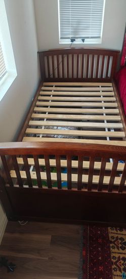 Twin Wood Bed Frame with Slats
