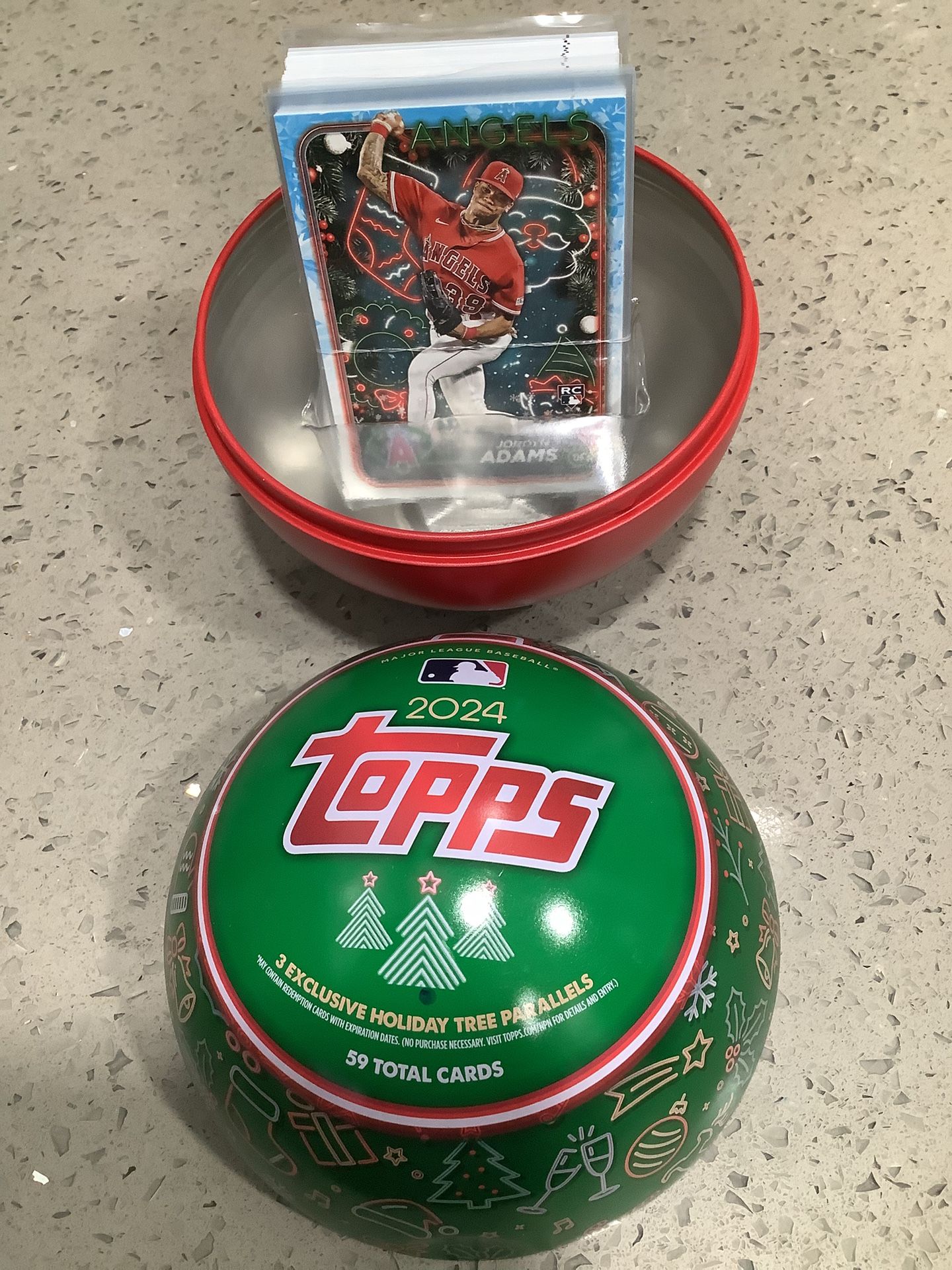 Lot Of 40 Baseball MLB Holiday Cards With Tops Tin (VALENCIA) $40