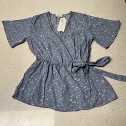 Need Sold ASAP, Selling Blue Floral Dress Shirt
