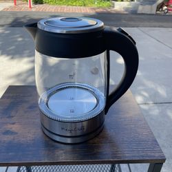 Megachef Stainless Steel Light Up Tea Kettle, 1.7L, Clear Glass