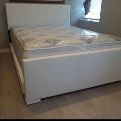 $390 Queen Bed Frame With Mattress And Box-spring Brand New Free Delivery 