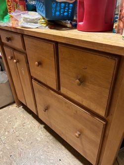 Wood butcher block style island