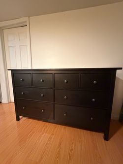 IKEA Hemnes 8-drawer Dresser, black-brown, 63 x 37 3/4”