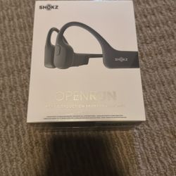 SHOKZ OpenRun - Open-Ear Bluetooth Bone Conduction Sport Headphones, Sweat Resistant Wireless Earphones for Workouts and Running, Built-in Mic, with H