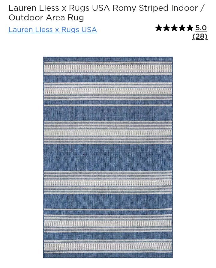 New Lauren Liess Romy 4x6' Indoor/Outdoor Area Rug