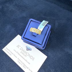 Ring Band 10k Gold Diamonds Real 