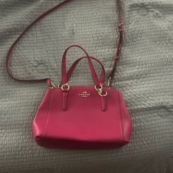 Hot Pink, Small To Medium, Coach Purse
