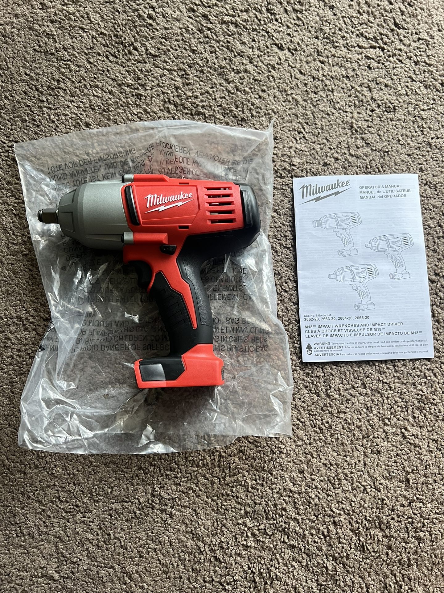 Milwaukee Impact Wrench 1/2” High Torque with Friction Ring 2663-20 M18 (Brand New Tool Only)