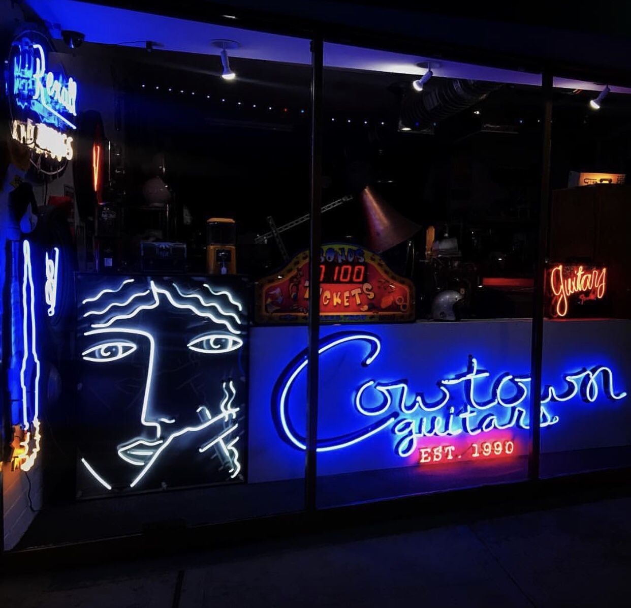 Cowtown Guitars Neon Sign