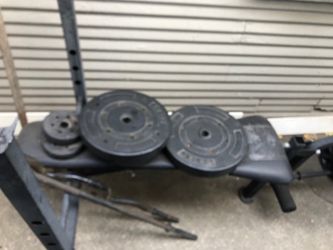 Weights plus bench