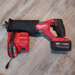 Milwaukee Sawzall With M18 Hd 9.0 Battery And Rapid 2in1 Charger