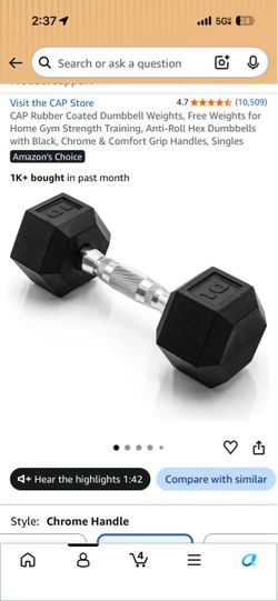 CAP 10 lb Hex Dumbbells (Pair) – Brand New, Sealed in Box