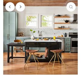 New !!Kitchen Island With White Marble Top