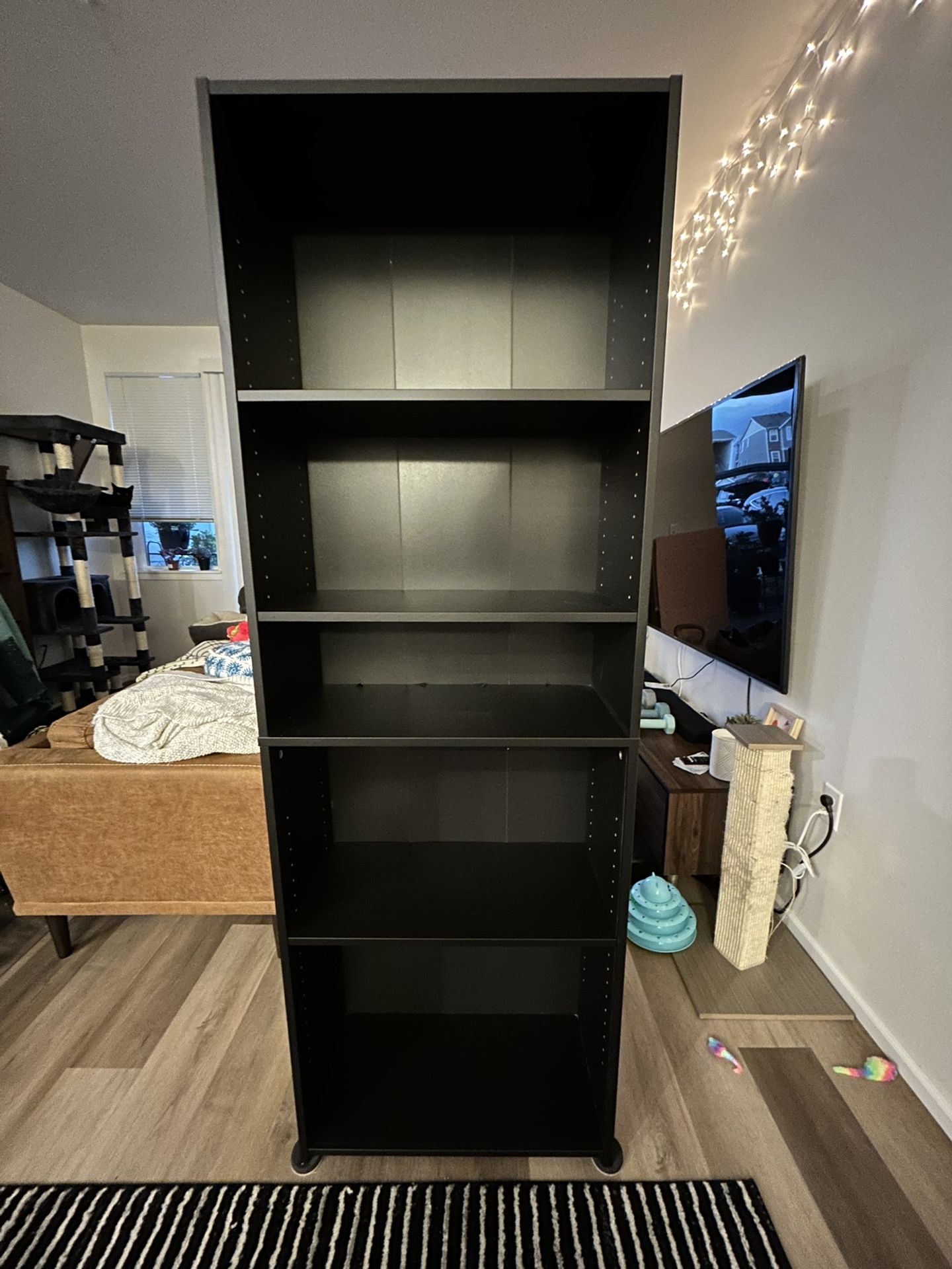 Tall Black Bookcase (Target) *Cash & Pick Up Only* 71.18”(H) x 24.49” (W) x 11.57” (D)
