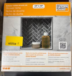 Schluter Systems Kerdi-Board-SN Shower Niche 12-in x 12-in w/ Frame, Screws + Washers