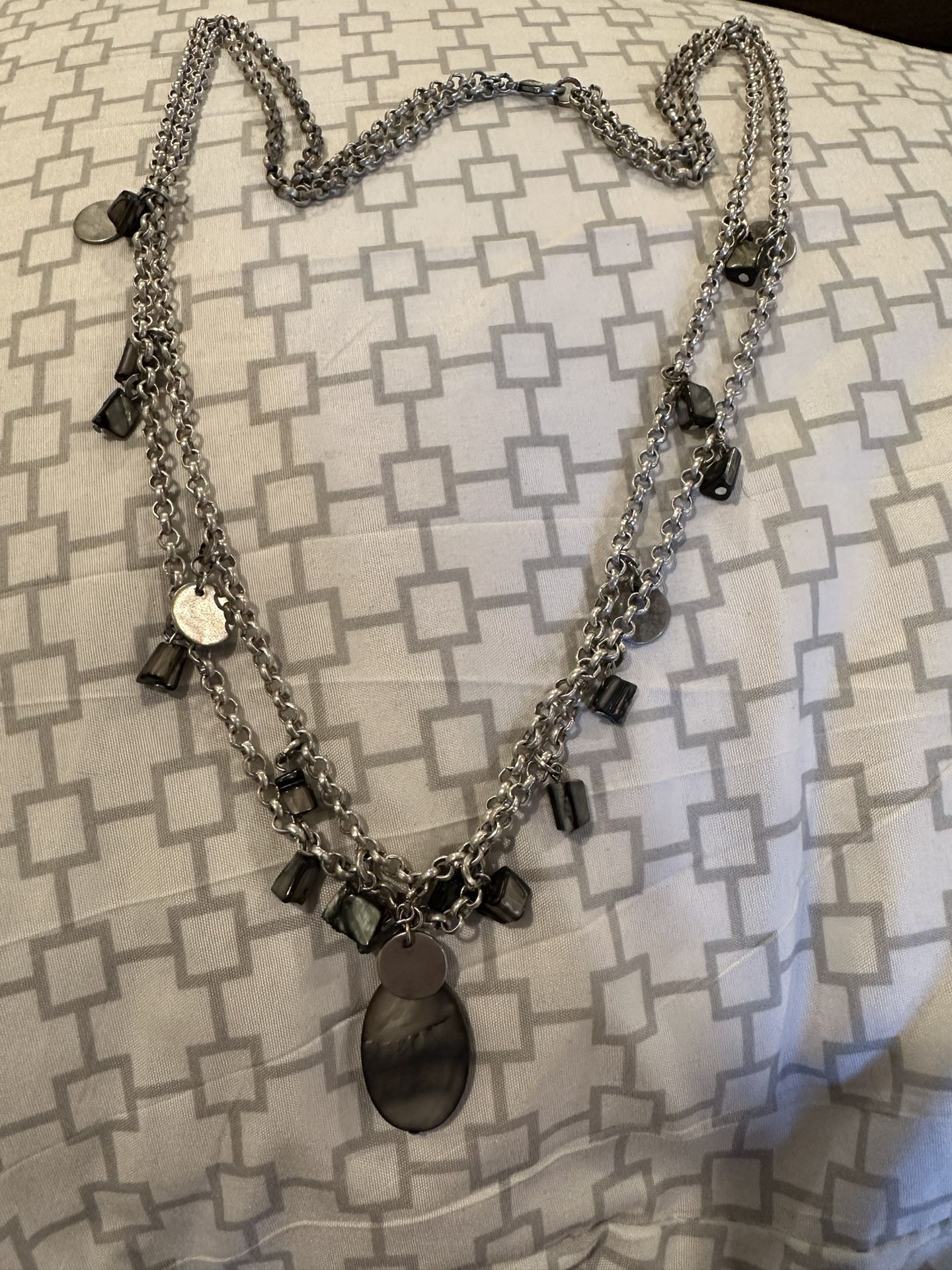 Oxidized Sterling Silver Vintage Necklace 