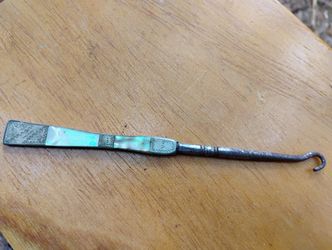 Antique Button Hook With Mother Of Pearl Inlay
