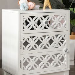 2 - White Bedside Nightstand Or End Table