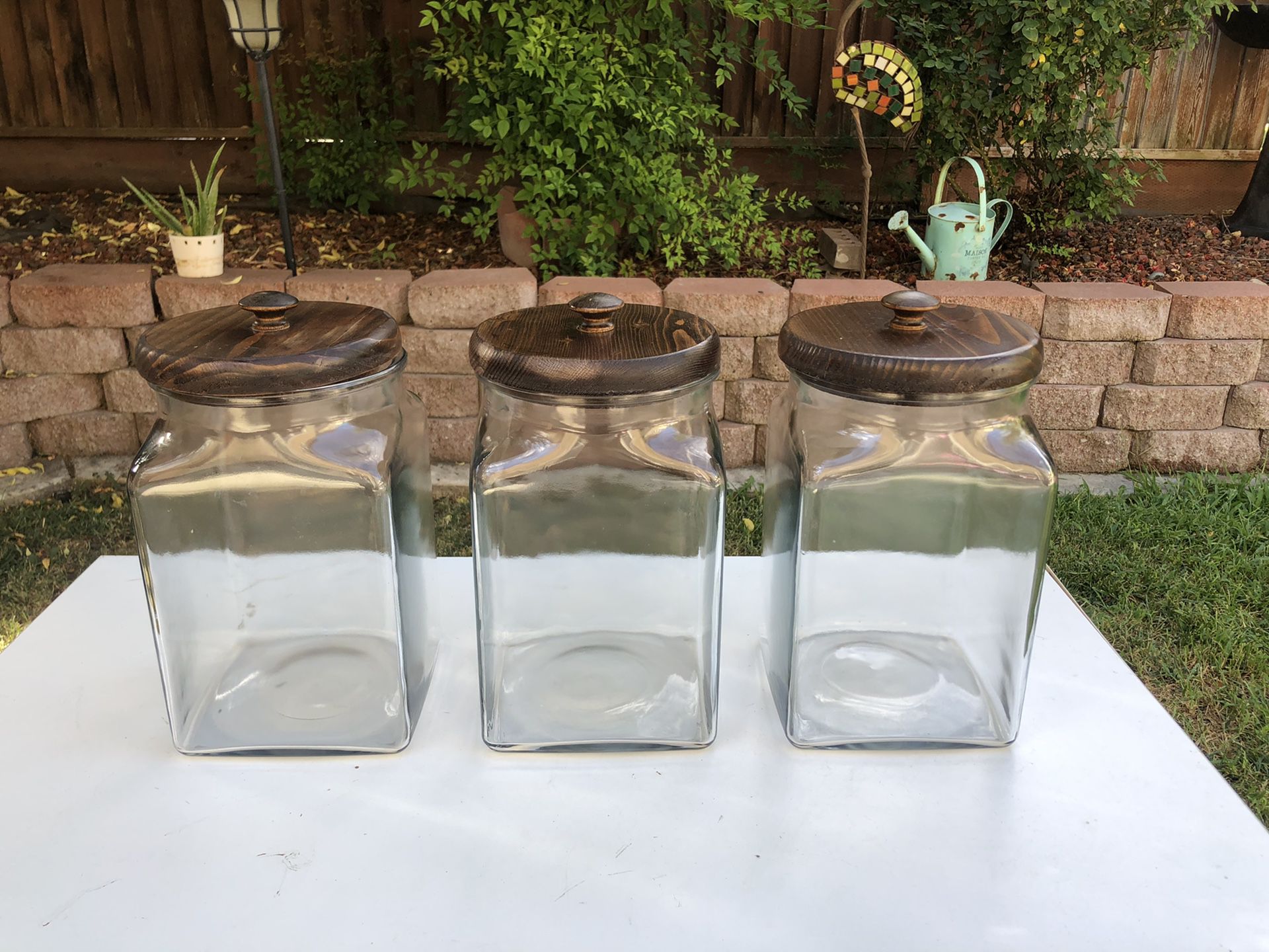 Very Large Glass Storage Containers with Lid Set
