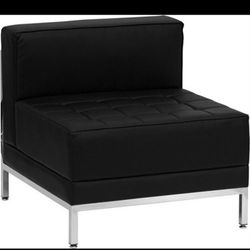 Brand new Flash Furniture HERCULES Imagination Series Contemporary Black Leather Middle Chair