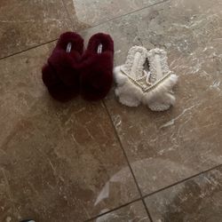 fur slippers Size 7