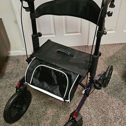 NEW VOClC Rollator Walker with Seat, 12" All Terrain Big Wheels, Adjustable Height w/ brakes, Assembled