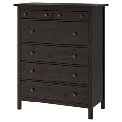 IKEA HEMNES 6-drawer dresser black-brown,L42”xH51”(address in description) 👇delivery 🚚 available within 15 miles for extra $55 delivery fees Pick up
