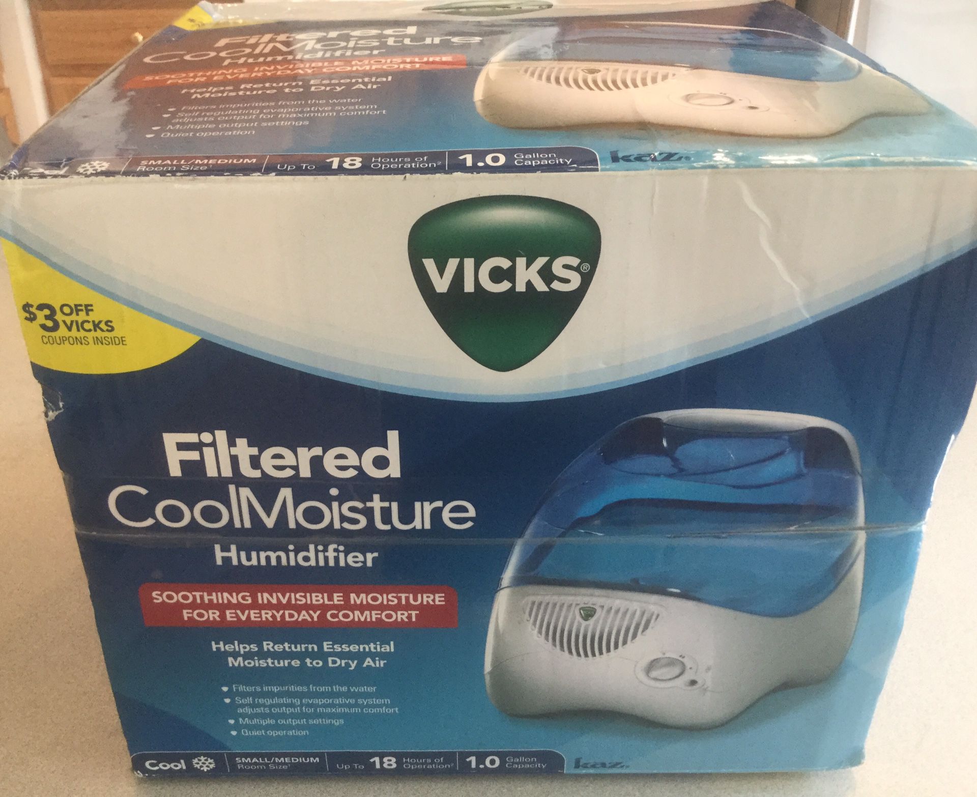 Filtered CoolMoisture Humidifier rand New never opened never used