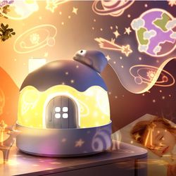 Night Light for Kids, 84 Light Modes 14 Films, 360° Rotation Lights Projector for Kids with Music and Remote Timer, Rechargeable Bedroom Decor Gift fo