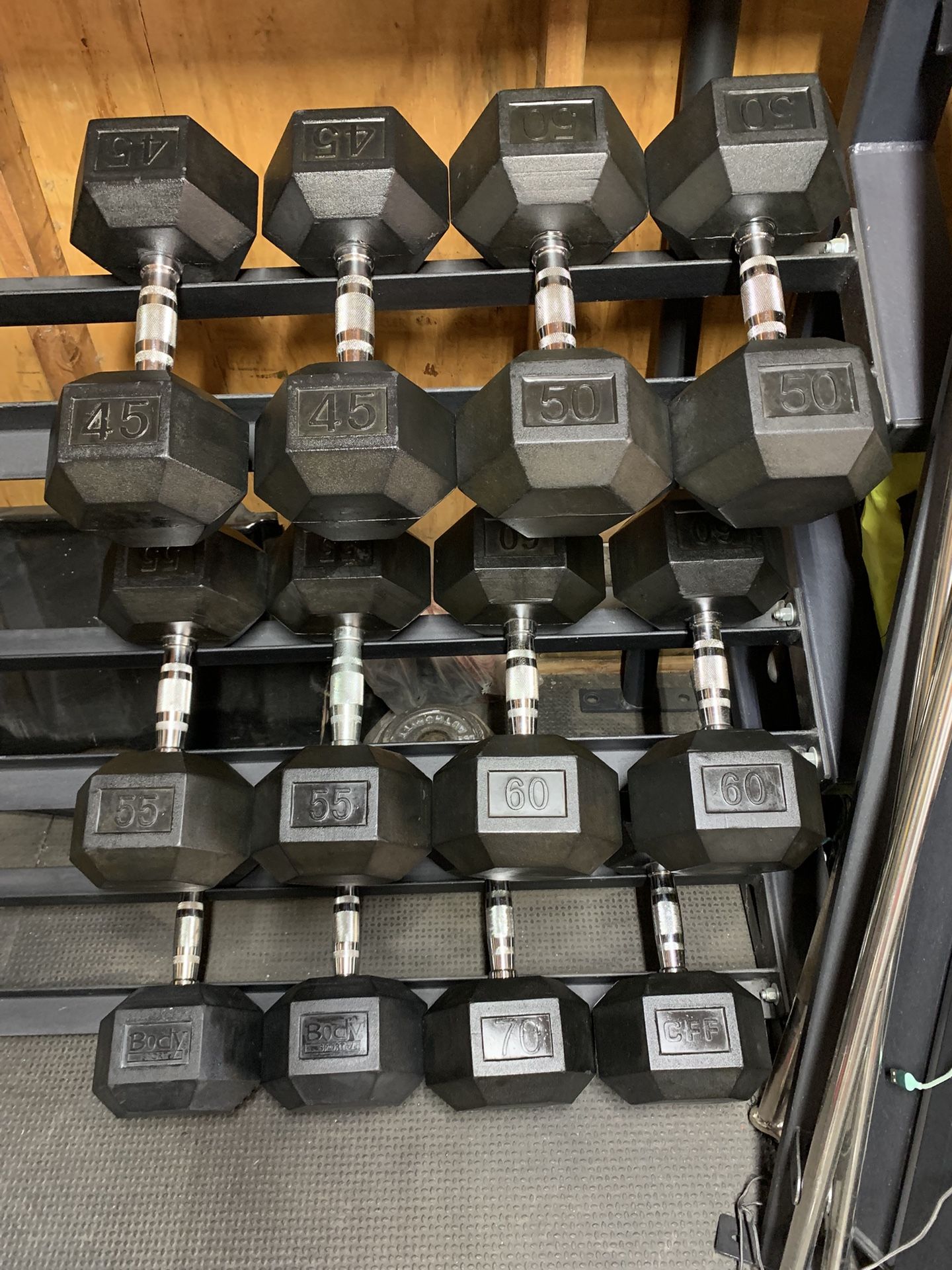 Rubber Coated Dumbbells Set